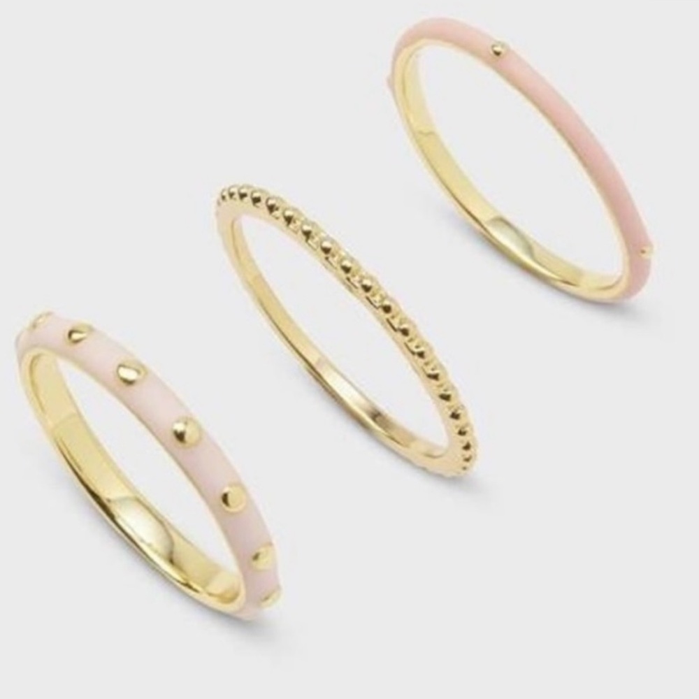 gorjana Amalfi Ring Set NWT (Blush)(Size 6)